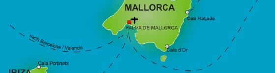 Karte Balearen